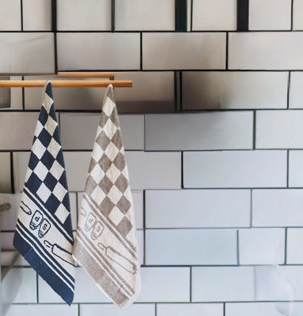 Set de 4 paños cocina estampados – Reutilizables y resistentes al lavado - Paños Sal y Pimienta