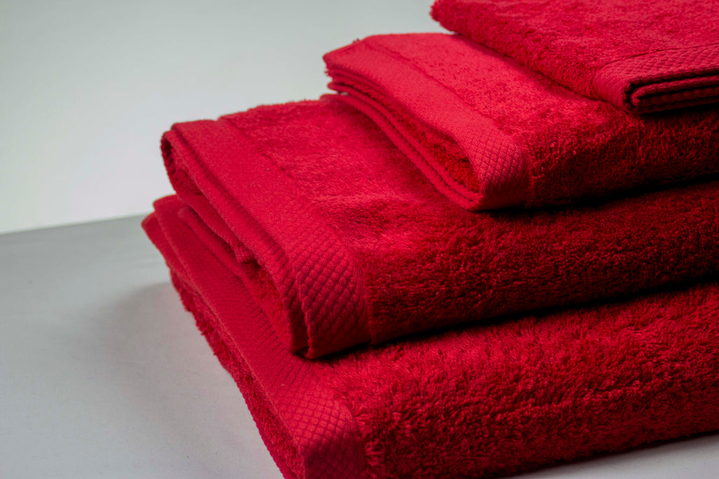 Juego de toallas de 5 piezas Rosa: 1 de baño, 2 de lavabo y 2 de tocador